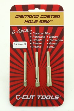 6, 8, 10mm DCHS Hole Saws / Drill Bits